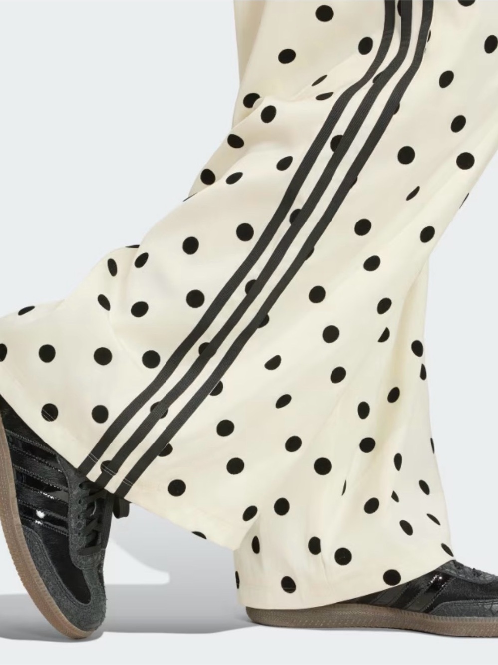 NWT adidas SATIN POLKA DOTS WIDE LEG PANT - Picture 3 of 7